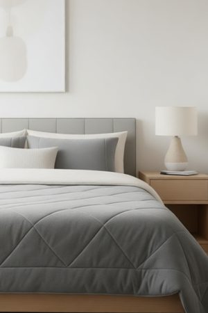 Wellsoft Tek  Kişilik Yorgan - Gri (155x215)