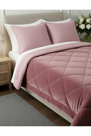 Wellsoft Tek  Kişilik Yorgan - Gül Kurusu (155x215)